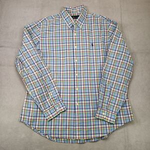 Ralph Lauren Button Down Shirt Men's XL Multicolor Plaid Long Sleeve Pony